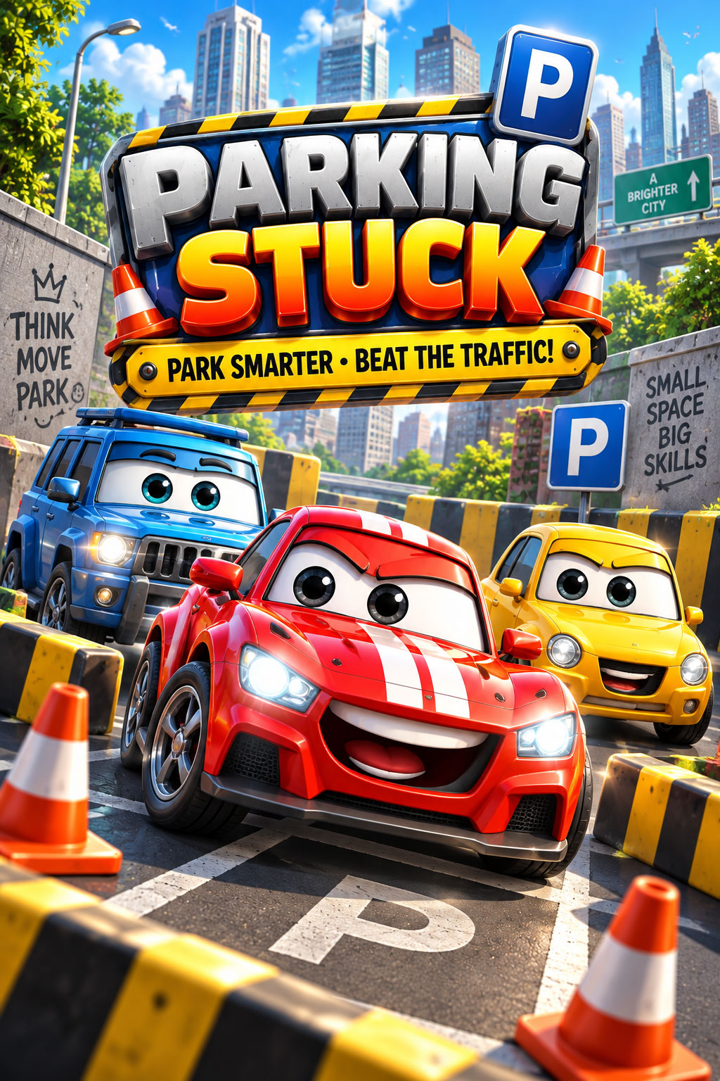 Parking Stuck game promotional artwork created by Archer Art Studio