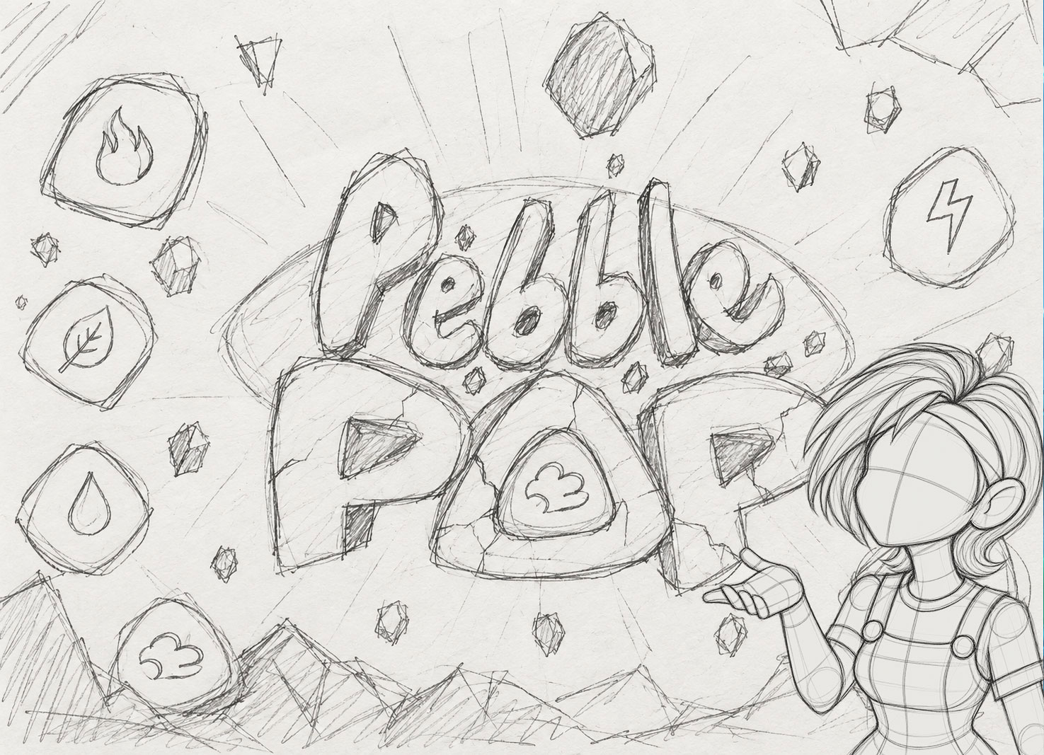 Pebble POP concept artwork by Archer Art Studio
