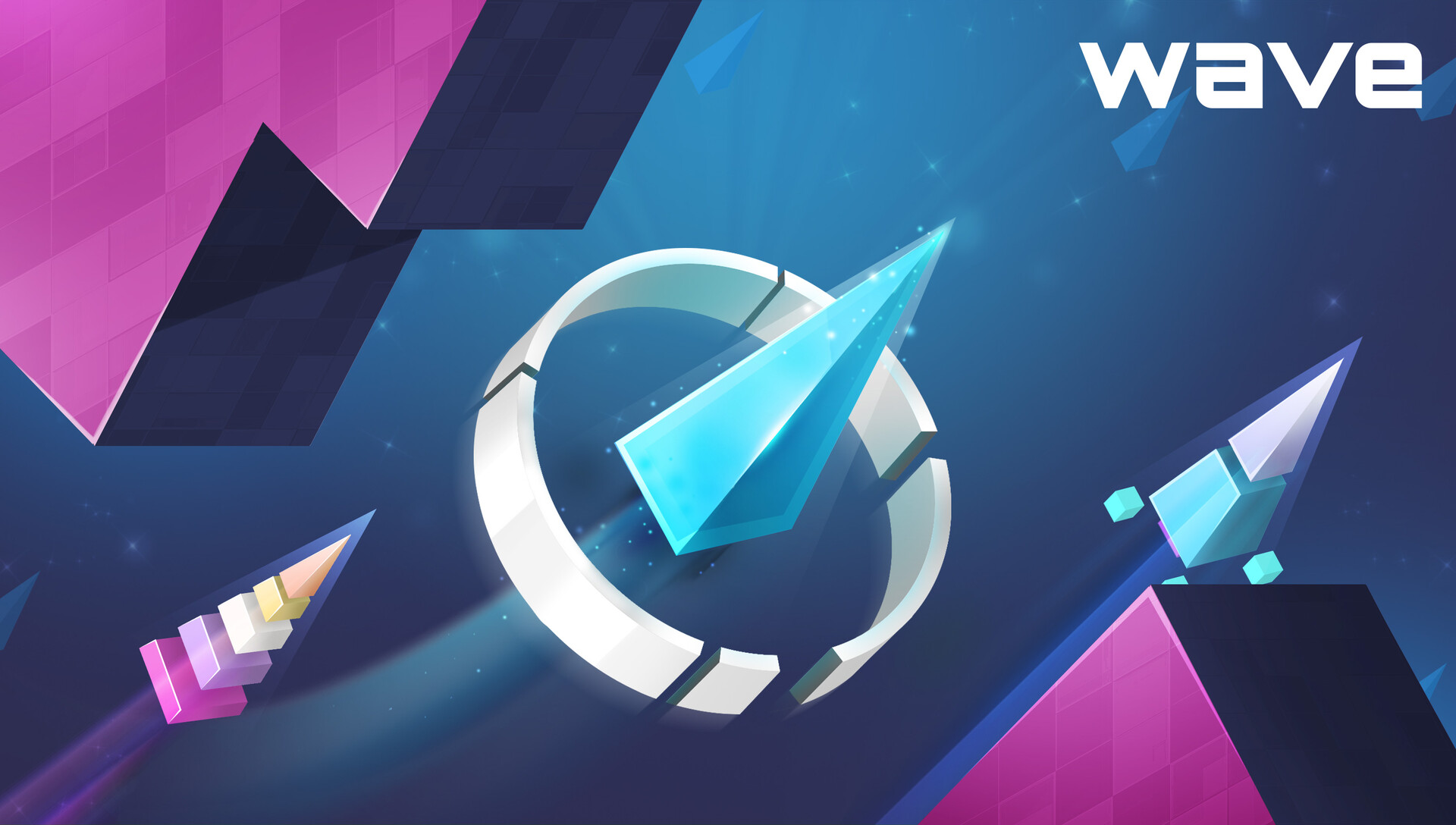 Final 2D Wave game artwork by Archer Art Studio