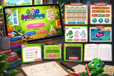 Game UI/UX interface and visual design artwork