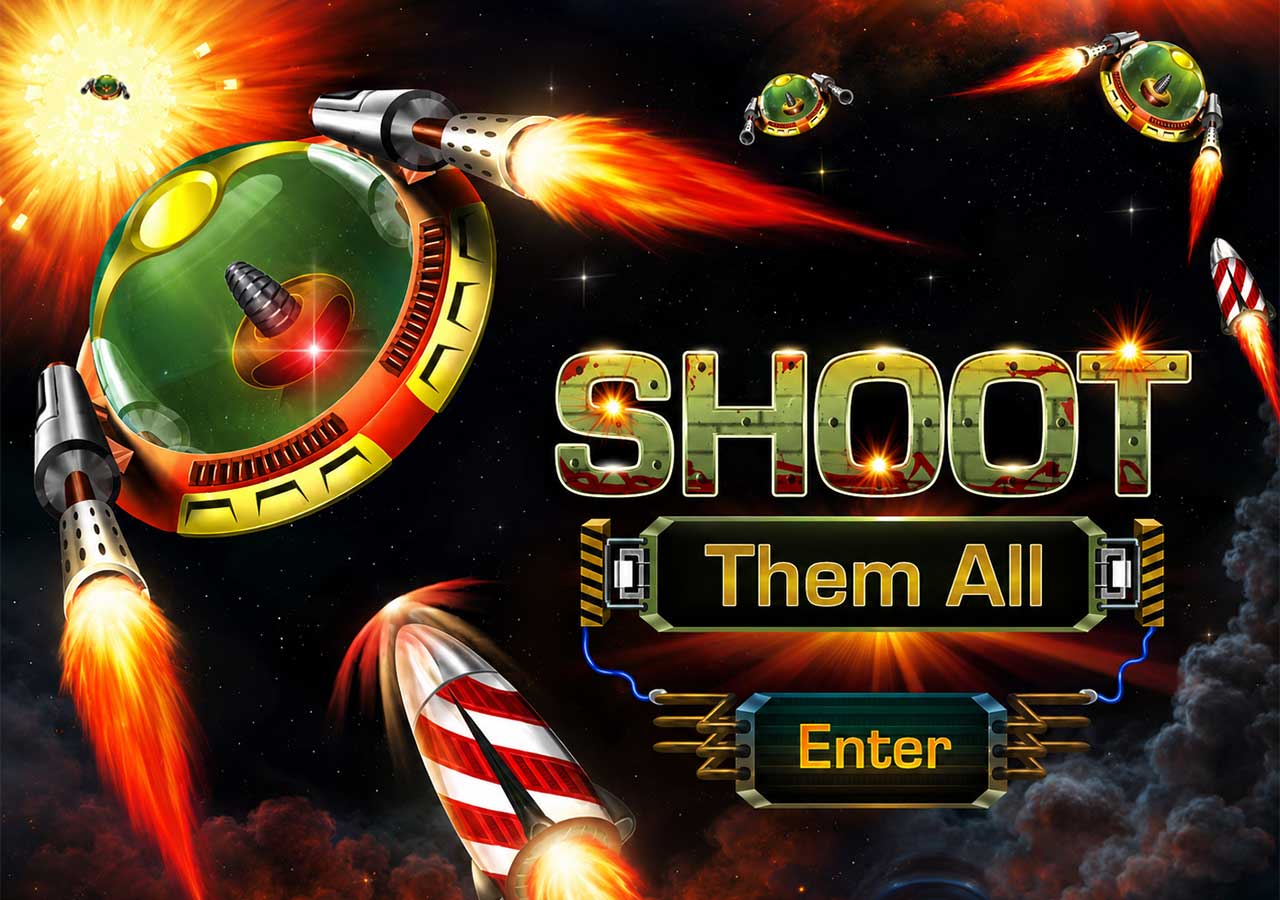 Shoot Them All mobile game UI and HUD design