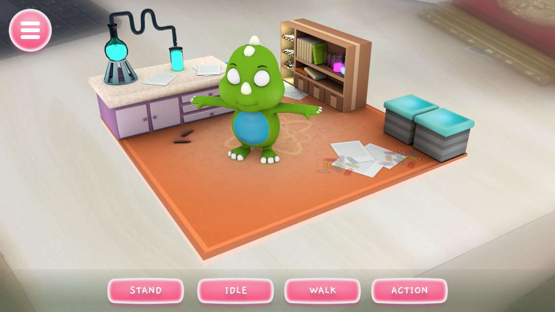 3D dinosaur in AR