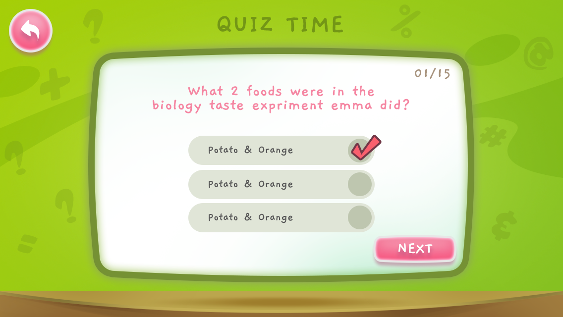 Quiz interface