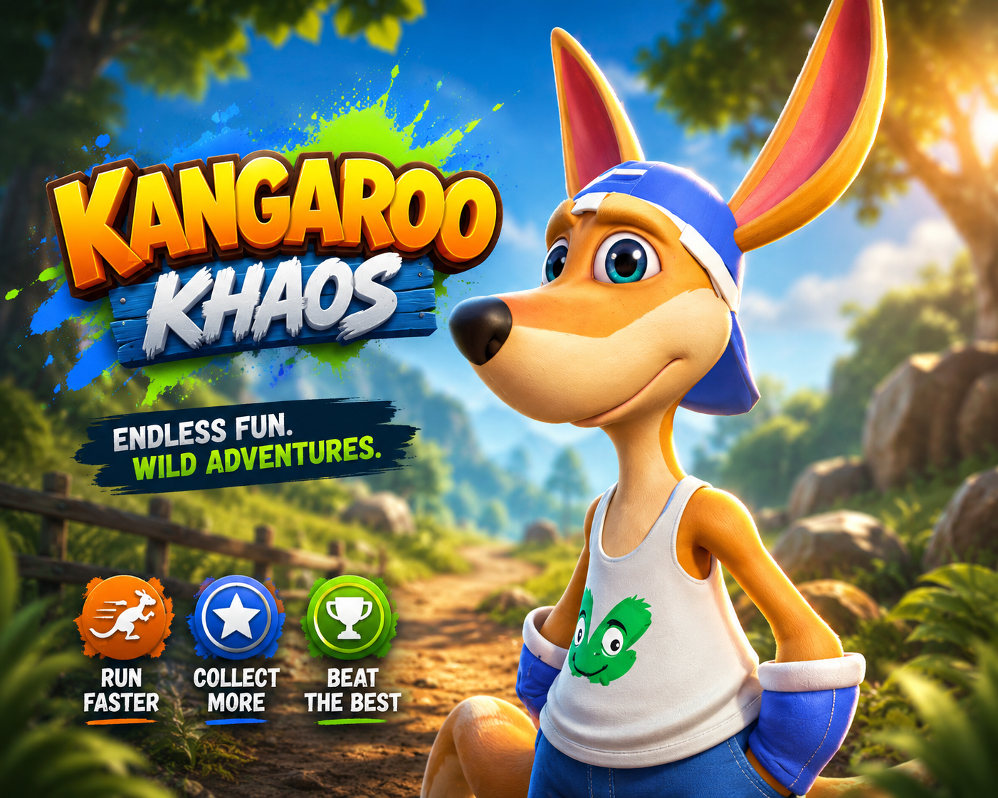 Kangaroo Khaos final 3D character render